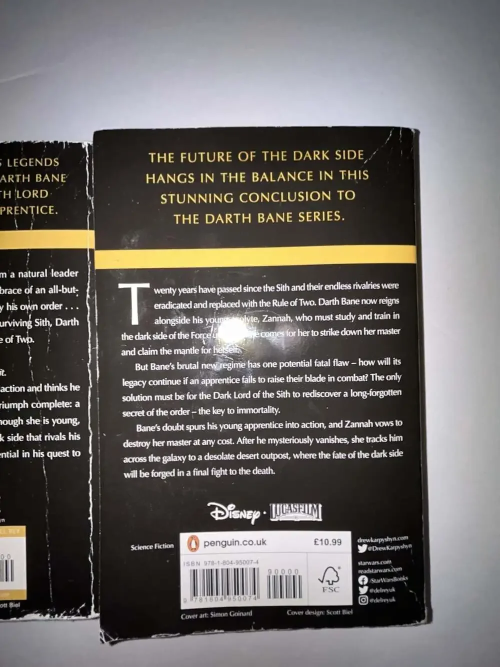Star Wars: The Darth Bane Trilogy (Path of Destruction, Rule of Two, Dynasty of